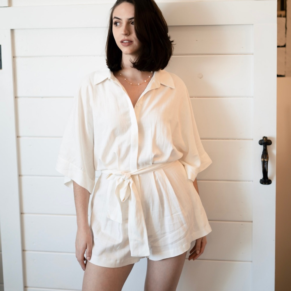 "My Girl" | Button Down Collared Romper